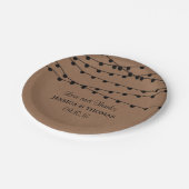 Die rustikale Kraftzeichensammlung Pappteller (Schrägansicht)