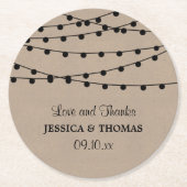 Die rustikale Kraftzeichensammlung Runder Pappuntersetzer (Vorderseite)