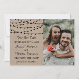 Die rustikale Kraftzeichensammlung Save The Date