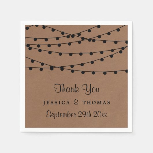 Die rustikale Kraftzeichensammlung Serviette (Vorderseite)