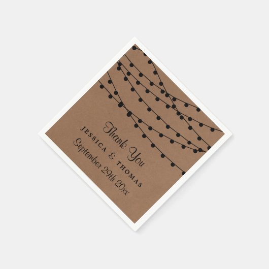 Die rustikale Kraftzeichensammlung Serviette (Ecke)