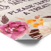 Die rustikale Liebe ist ein hübsches Brautparty fü Poster (Ecke)