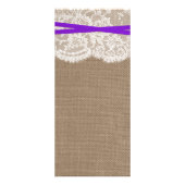 Die rustikale Lila Bow Wedding Collection Karte Werbekarte (Hinten)