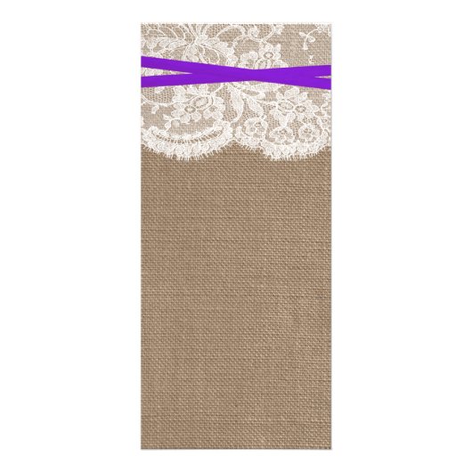 Die rustikale Lila Bow Wedding Collection Karte Werbekarte (Hinten)