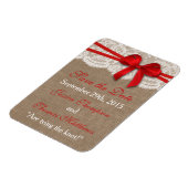 Die rustikale Red Bow Wedding Collection Magnet (Linke Seite)