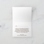 Die rustikale rosa Bow-Hochzeitskollektion Dankeskarte (Innenseite)