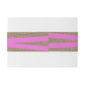 Die rustikale rosa Bow-Hochzeitskollektion Einladungsbanderole (Rückseitenbeispiel)