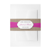 Die rustikale rosa Bow-Hochzeitskollektion Einladungsbanderole (Vorderseite Beispiel)