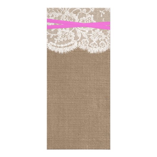 Die rustikale rosa Bow Wedding Collection Karte Werbekarte (Hinten)