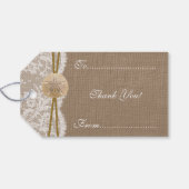 Die rustikale Sand Dollar Beach Hochzeitskollektio Geschenkanhänger (Rückseite Horizontal)