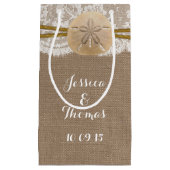 Die rustikale Sand Dollar Beach Hochzeitskollektio Kleine Geschenktüte (Vorderseite)