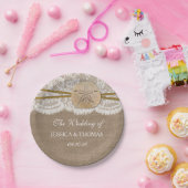 Die rustikale Sand Dollar Beach Hochzeitskollektio Pappteller (Party)