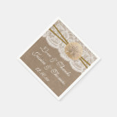 Die rustikale Sand Dollar Beach Hochzeitskollektio Serviette (Ecke)