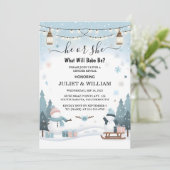 Die rustikale Schneekalte Eiskugel, die heimelige Einladung (Stehend Vorderseite)