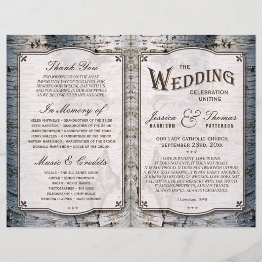 Die Rustikale Silber-Birke-Hochzeitskollektion (Vorderseite)