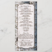 Die Rustikale Silber-Birke-Hochzeitskollektion Programm (Rückseite)