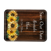 Die rustikale Sonnenblume speichert das Datum-Magn Magnet (Horizontal)