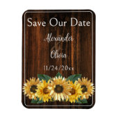 Die rustikale Sonnenblume speichert das Datum-Magn Magnet (Vertikal)