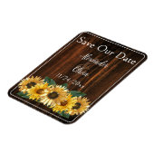 Die rustikale Sonnenblume speichert das Datum-Magn Magnet (Linke Seite)