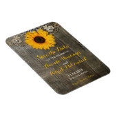 Die rustikale Sonnenblume speichert die Datumsmagn Magnet (Rechte Seite)