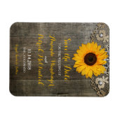 Die rustikale Sonnenblume speichert die Datumsmagn Magnet (Horizontal)