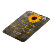 Die rustikale Sonnenblume speichert die Datumsmagn Magnet (Linke Seite)