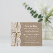 Die rustikale Starfish-Sammlung Save the Date Ankündigungspostkarte (Stehend Vorderseite)