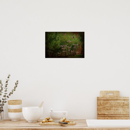 Die rustikale Türkei ist im Flug Poster (Küche)