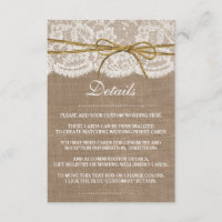 Die rustikale Twine Bow Wedding Collection