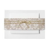 Die rustikale Twine Bow Wedding Collection Einladungsbanderole (Vorderseite Beispiel)