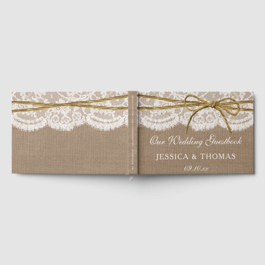 Die rustikale Twine Bow Wedding Collection Gästebuch (Voll)