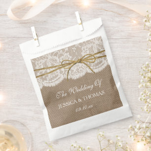 Die rustikale Twine Bow Wedding Collection Geschenktütchen