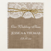 Die rustikale Twine Bow Wedding Collection Planer (Vorderseite)