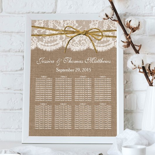 Die rustikale Twine Bow Wedding Collection Poster