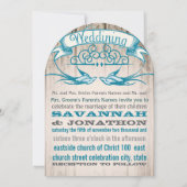 Die Rustikale Vintage Liebesvogel Hochzeit Einladung (Rückseite)