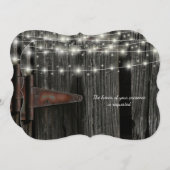 Die rustikale Wedding Scheunen-hölzernen Einladung (Vorne/Hinten)