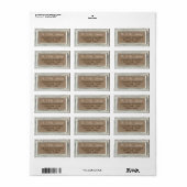 Die rustikale White Frame & Burlap Wedding Collect Adressaufkleber (Vorne)