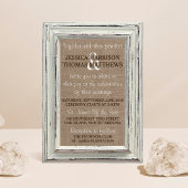 Die rustikale White Frame & Burlap Wedding Collect Einladung