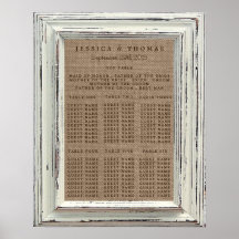 Die rustikale White Frame & Burlap Wedding Collect