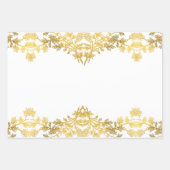 Die rustikale White Gold Collection - Umschlagpapi Geschenkpapier Set (Vorderseite)