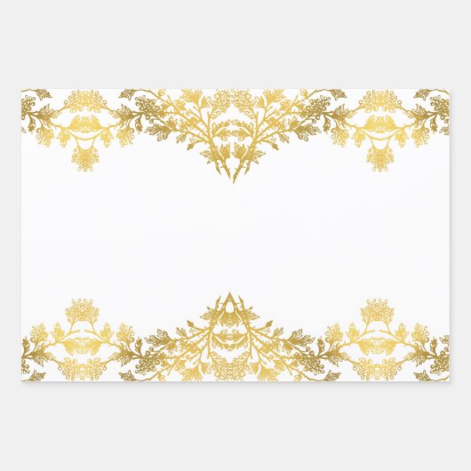 Die rustikale White Gold Collection - Umschlagpapi Geschenkpapier Set (Vorderseite)