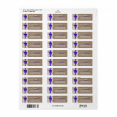 Die rustikalen Blue Bow Wedding Collection Labels (Vorne)