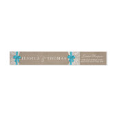 Die rustikalen Blue Bow Wedding Collection Labels (Person)