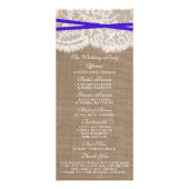 Die rustikalen Blue Bow Wedding Programme (Hinten)