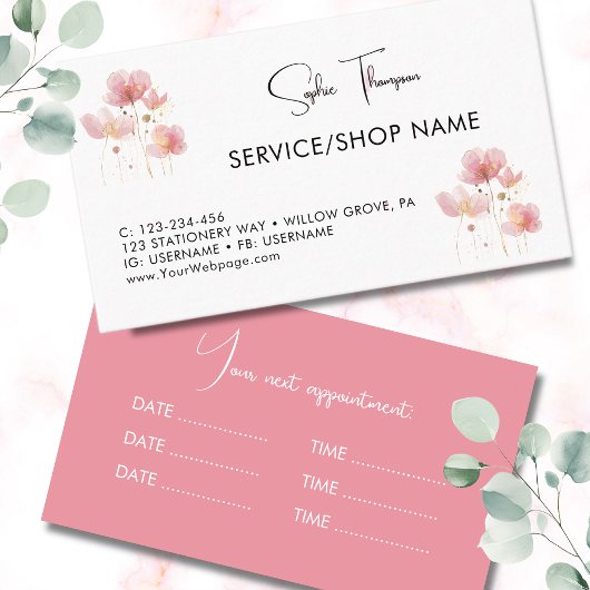 Die rustikalen Blume in Rosa und Gold sind einfach Terminkarte