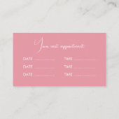 Die rustikalen Blume in Rosa und Gold sind einfach Terminkarte (Rückseite)