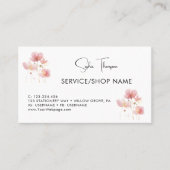 Die rustikalen Blume in Rosa und Gold sind einfach Terminkarte (Vorderseite)