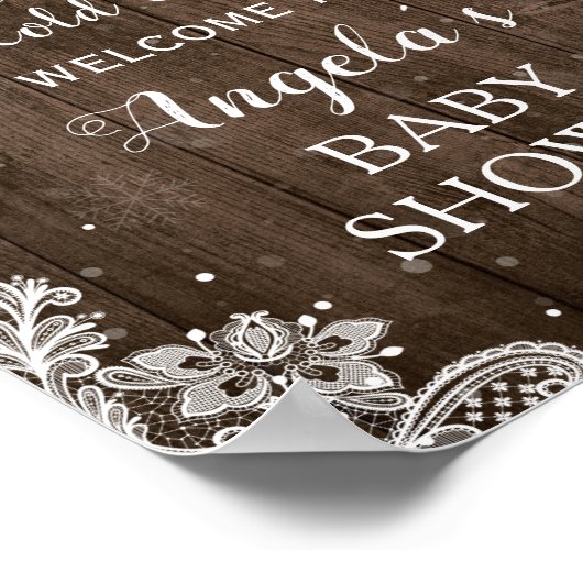 Die rustikalen Blumenstrauenbeleuchtung kalt drauß Poster (Ecke)