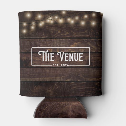 Die rustikalen dunklen Holzsäulenleuchten können Dosenkühler (Rückseite)