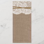 Die rustikalen Hochzeitskarten der Starfish Collec Menükarte (Rückseite)